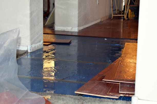 Professional Flood Damage Restoration technician working in Shelby, NC